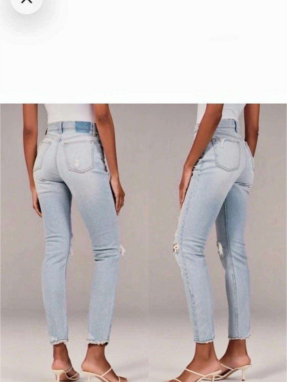 Abercrombie and Fitch Curve Love The Mom High Rise Light Wash Jeans - Size 30